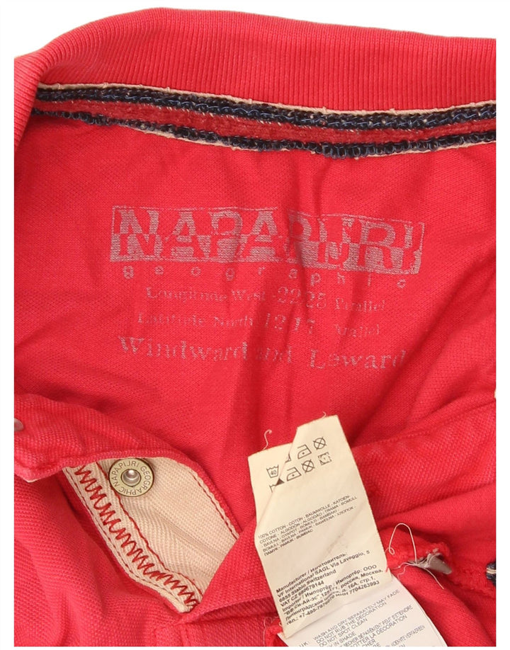 Camisa polo masculina Napapijri pequena vermelha