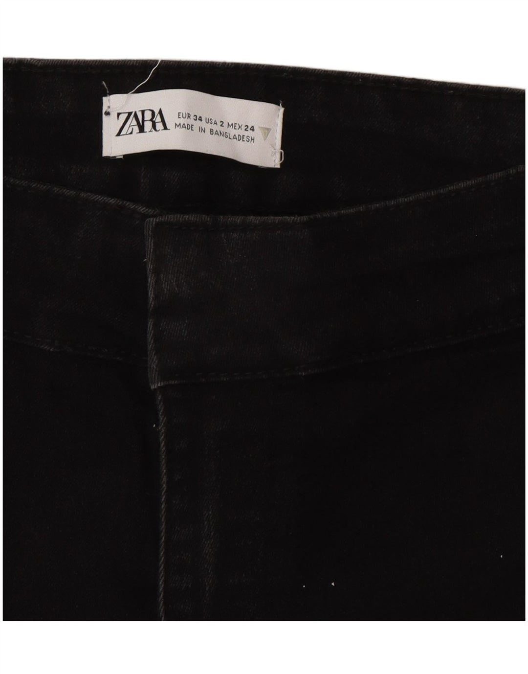 Zara Jeans feminino queimado EU 34 2XS W24 L33 preto
