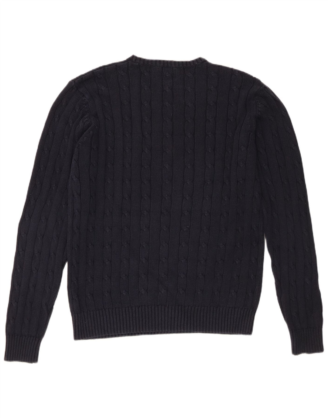 Suéter masculino Marks & Spencer Blue Harbor com gola redonda, azul marinho médio