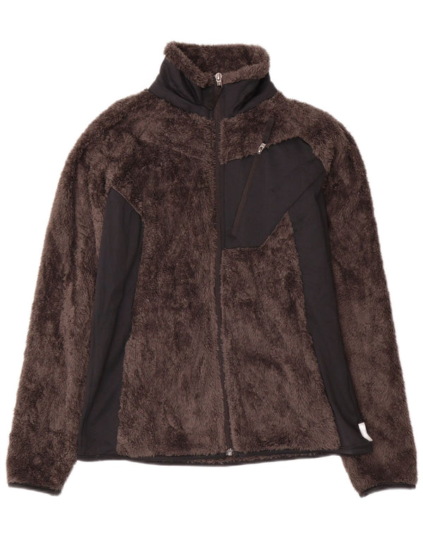 Jaqueta de lã feminina Columbia UK 14 poliéster colorblock cinza médio