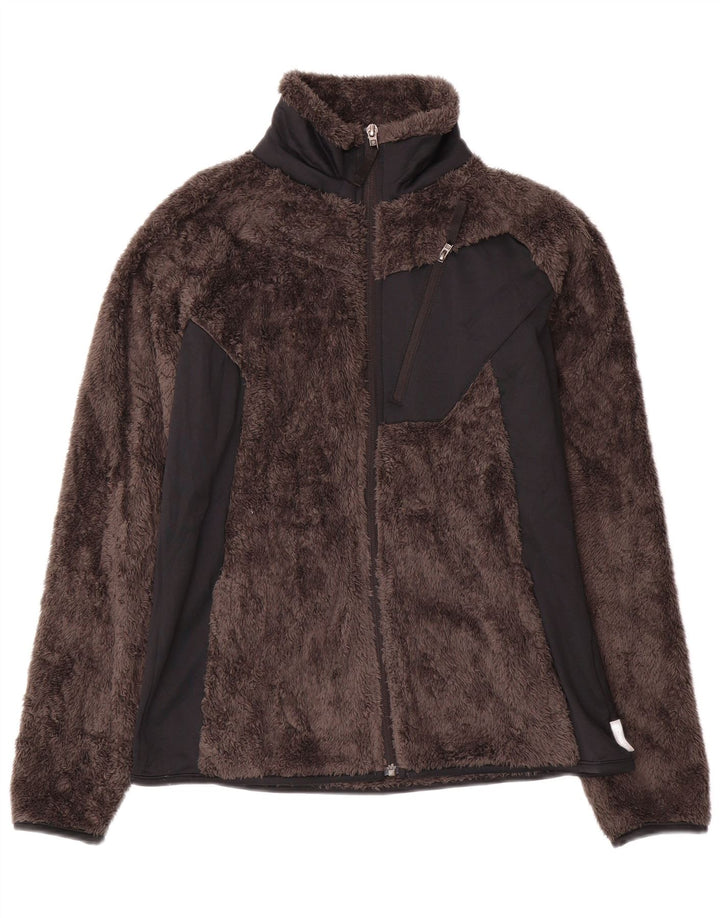 Jaqueta de lã feminina Columbia UK 14 poliéster colorblock cinza médio