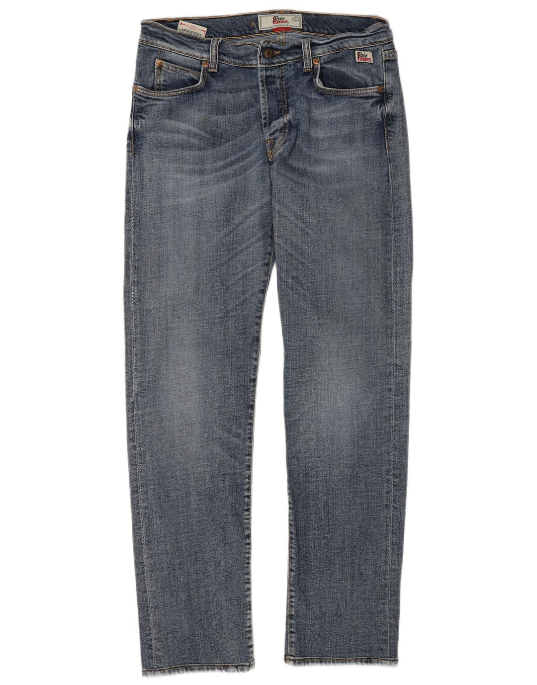 Calça jeans reta masculina Roy Rogers W34 L32 algodão azul