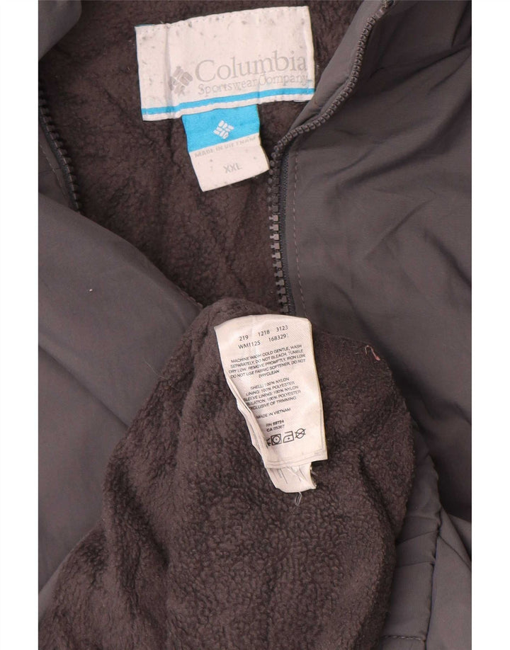 Jaqueta corta-vento masculina Columbia UK 44 2XL cinza nylon