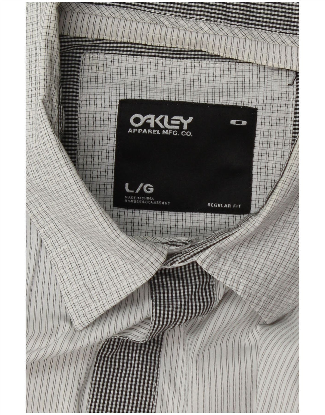 Camisa masculina Oakley grande patchwork branco