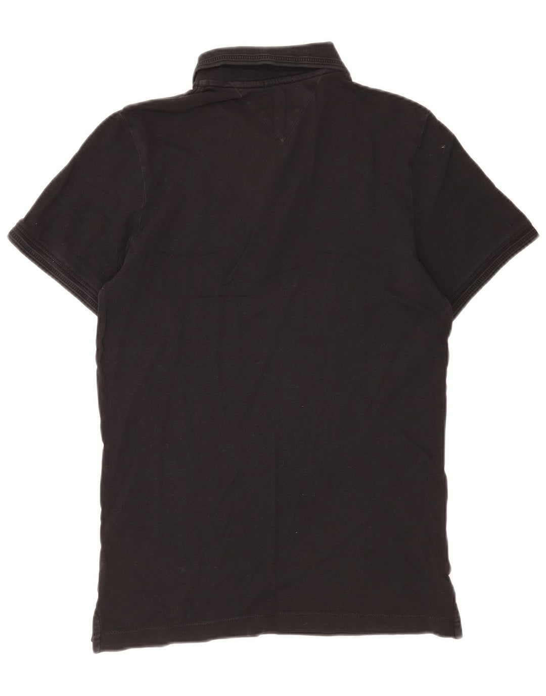 Camisa polo masculina Tommy Hilfiger Slim Fit pequena preta