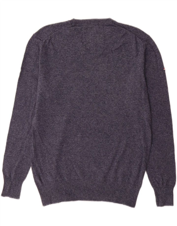 Suéter masculino Superdry com gola redonda e algodão azul marinho médio
