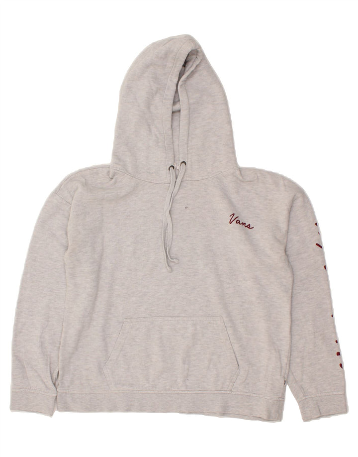 VANS Womens Graphic Hoodie Jumper UK 16 Large Grey Cotton Vintage Vans and Second-Hand Vans from Messina Hembry 