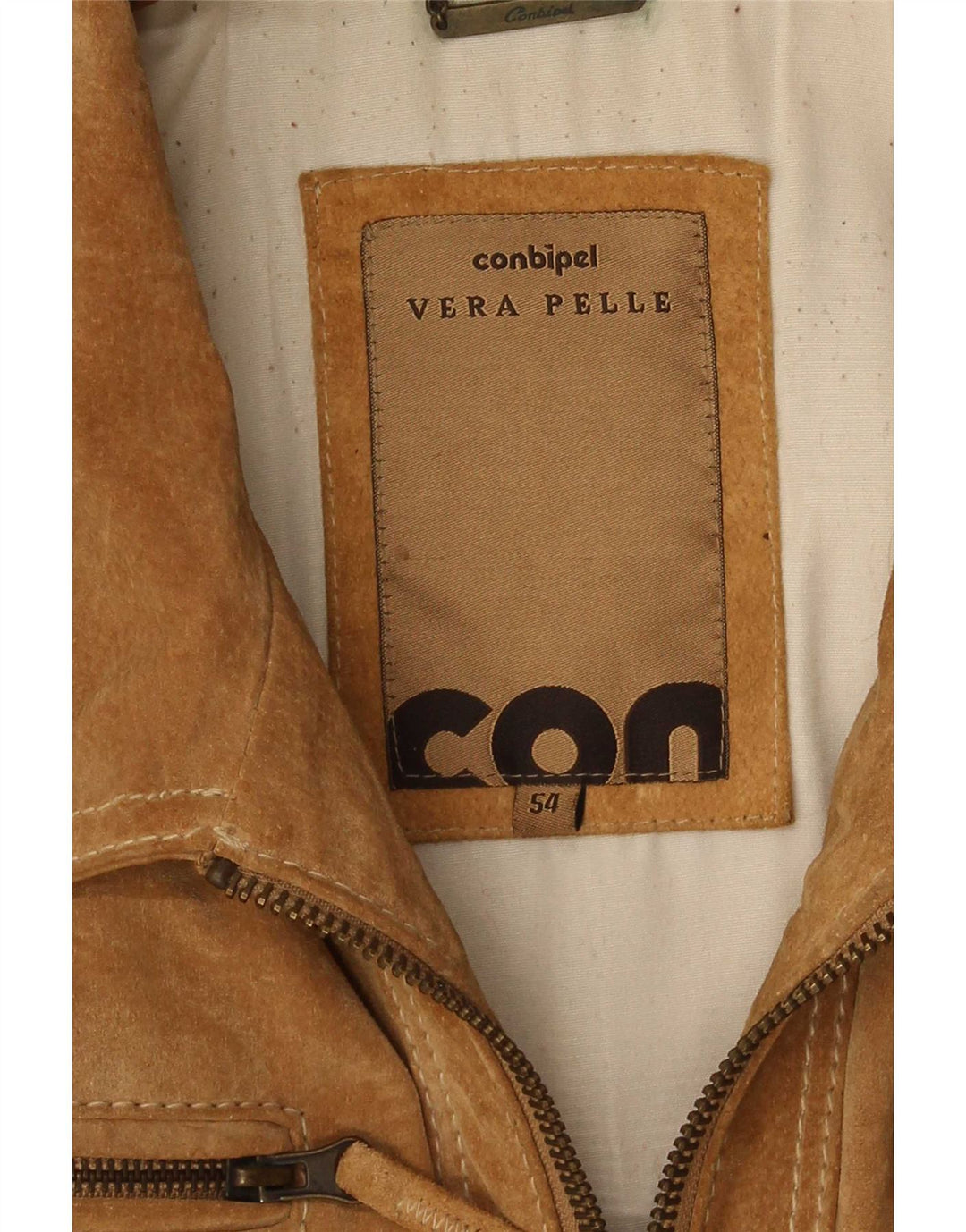 Jaqueta bomber masculina de camurça Conbipel IT 54 XL couro bege