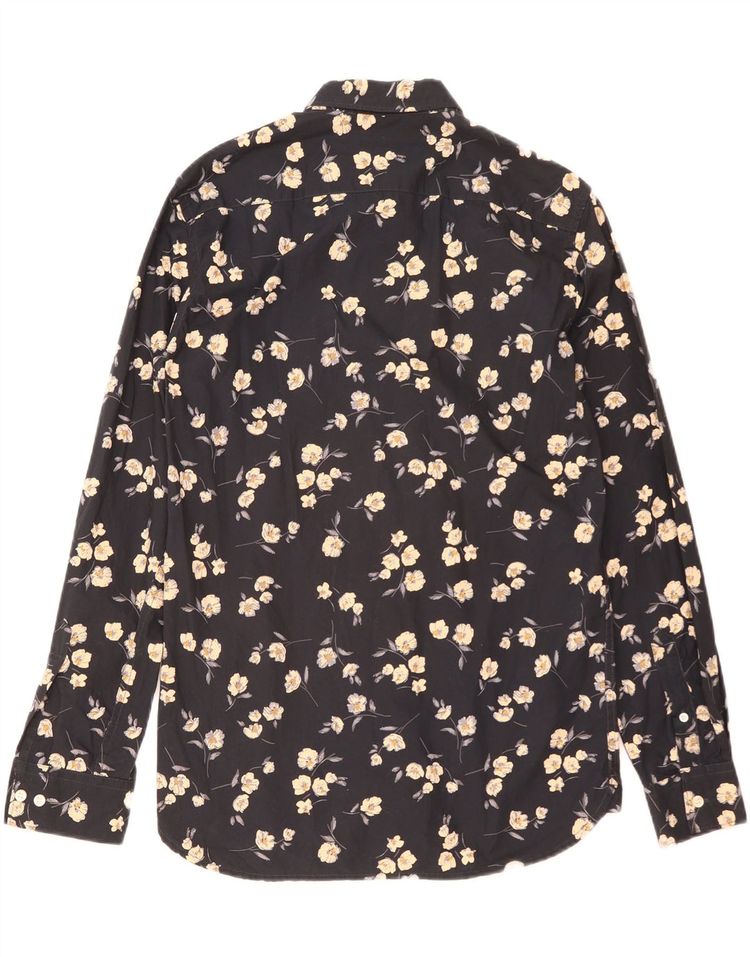 Camisa masculina French Connection média azul marinho floral algodão