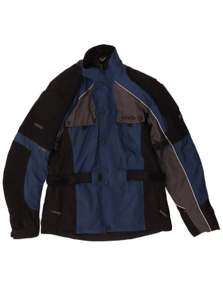 Jaqueta masculina Reusch Racer UK 42 XL azul colorblock poliamida