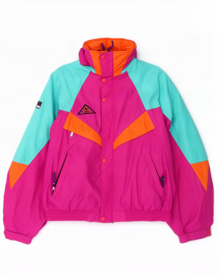 Jaqueta de esqui masculina Aesse Loose Fit UK 36 poliamida colorblock rosa pequena