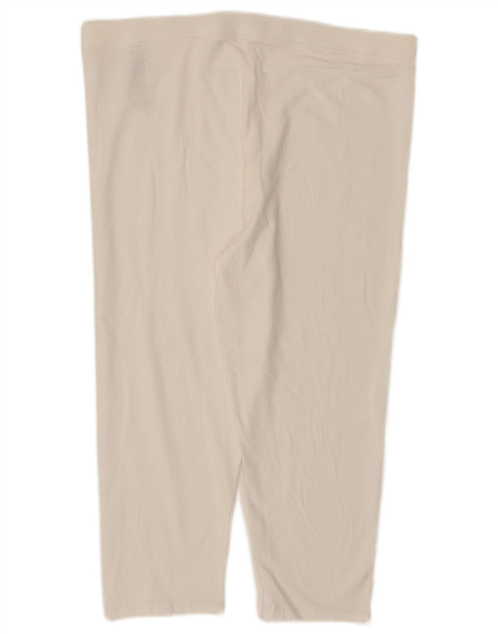 Leggings capri femininas Marks & Spencer Reino Unido 16 grande algodão branco