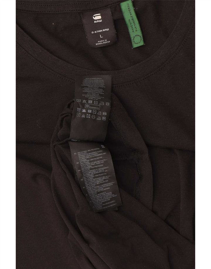 Camiseta masculina G-Star top grande algodão preto
