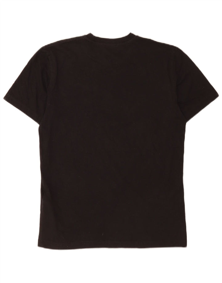 Diesel Camiseta masculina gráfica Top pequeno algodão preto