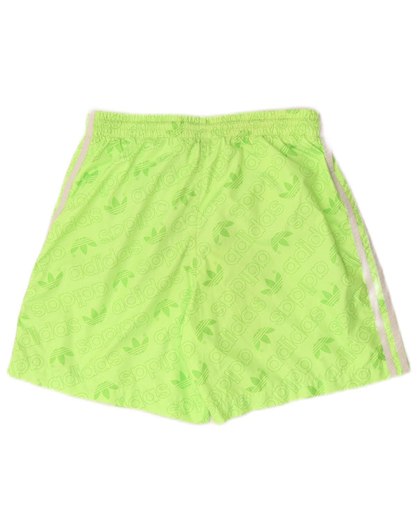 Shorts esportivos gráficos masculinos Adidas pequeno poliéster verde