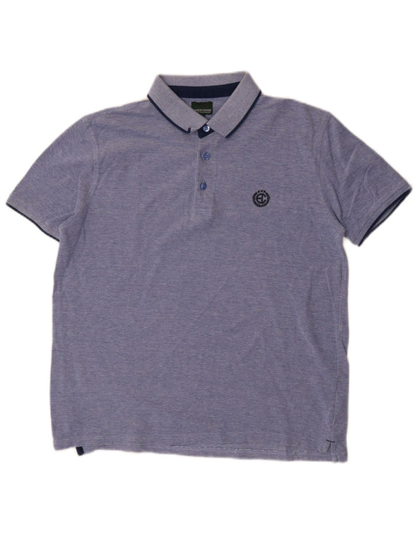 Camisa polo masculina Enrico Coveri algodão azul médio