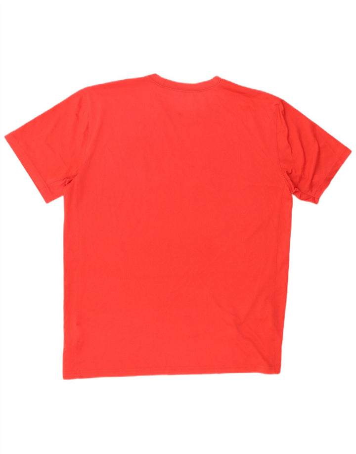Camiseta masculina NIKE Dri Fit Graphic Top grande poliéster vermelho