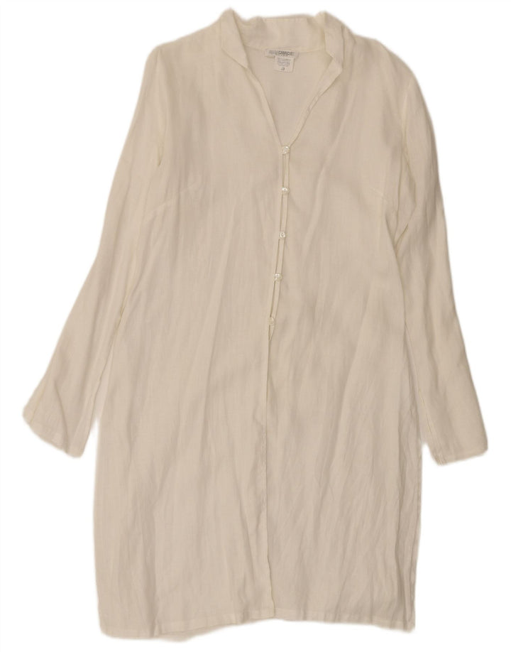 Vestido camisa feminino Naracamicie UK 12 médio branco
