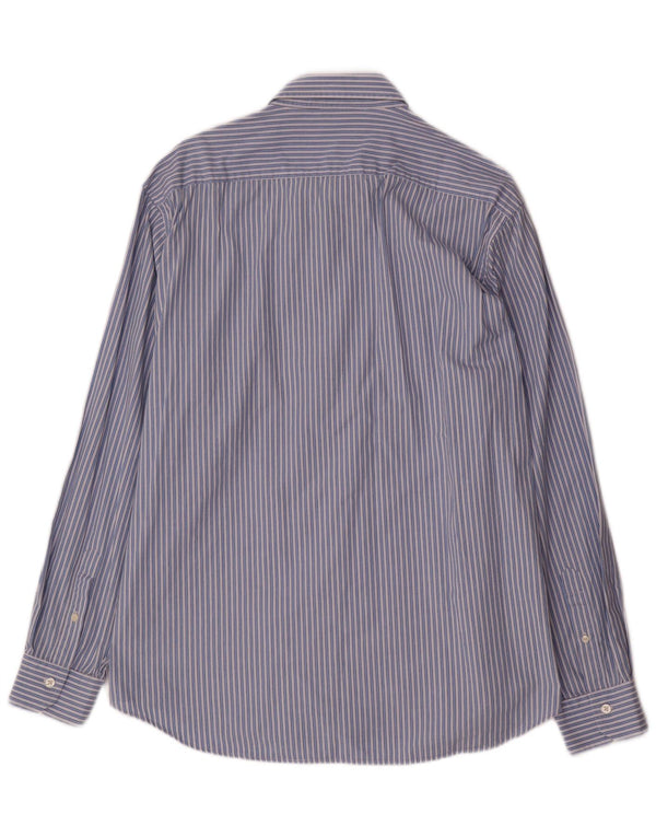 Camisa masculina Carrera 2XL algodão listrado azul