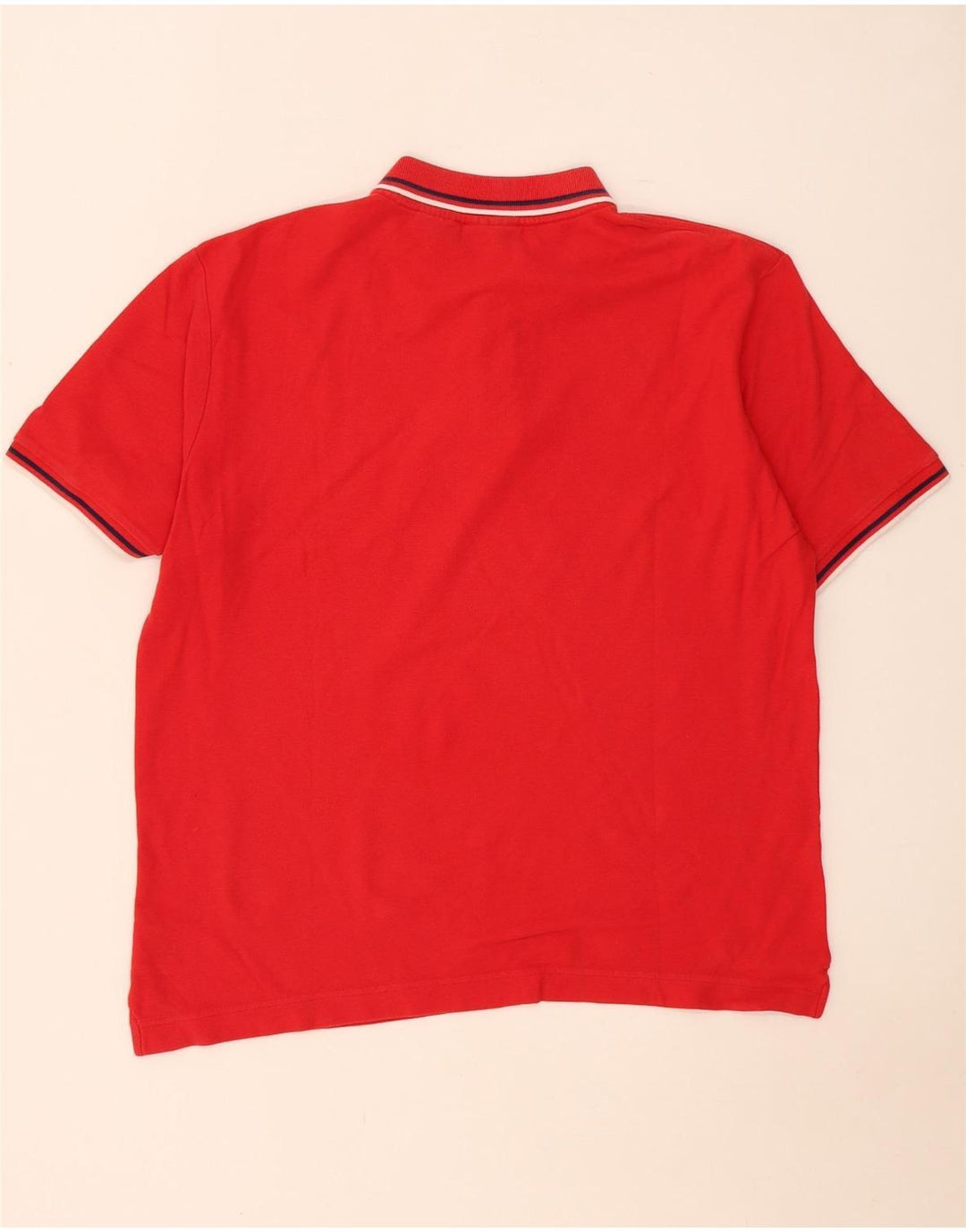 Camisa polo masculina Fila XL listrada vermelha de algodão