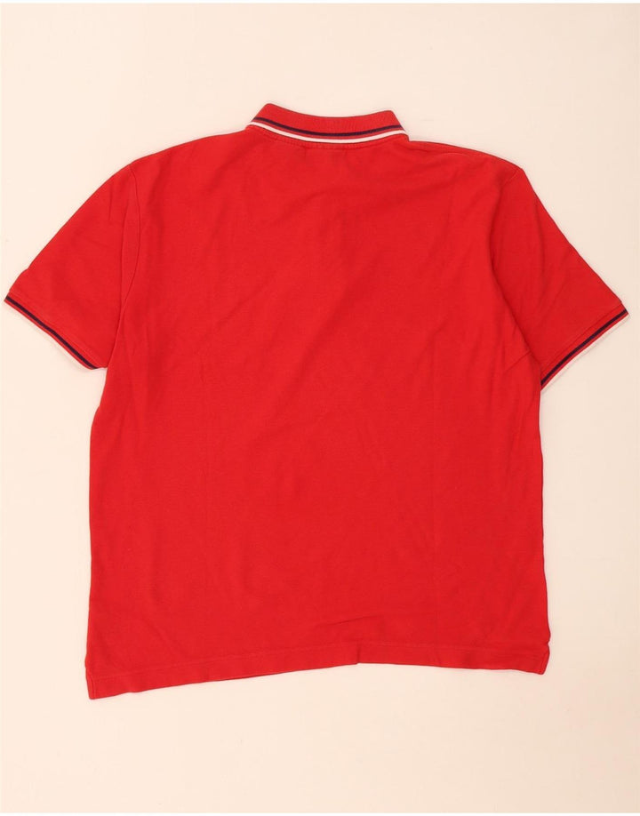 Camisa polo masculina Fila XL listrada vermelha de algodão