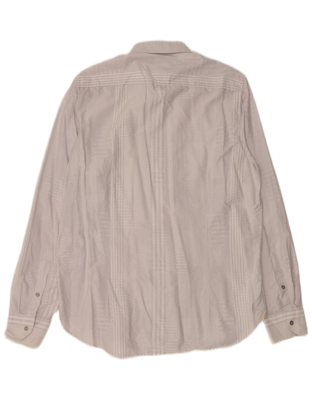 Camisa masculina Ted Baker tamanho 16,5 grande algodão guingão cinza