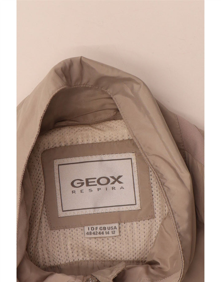 Jaqueta Geox Feminina Respira Utility UK 14 Grande Poliéster Bege