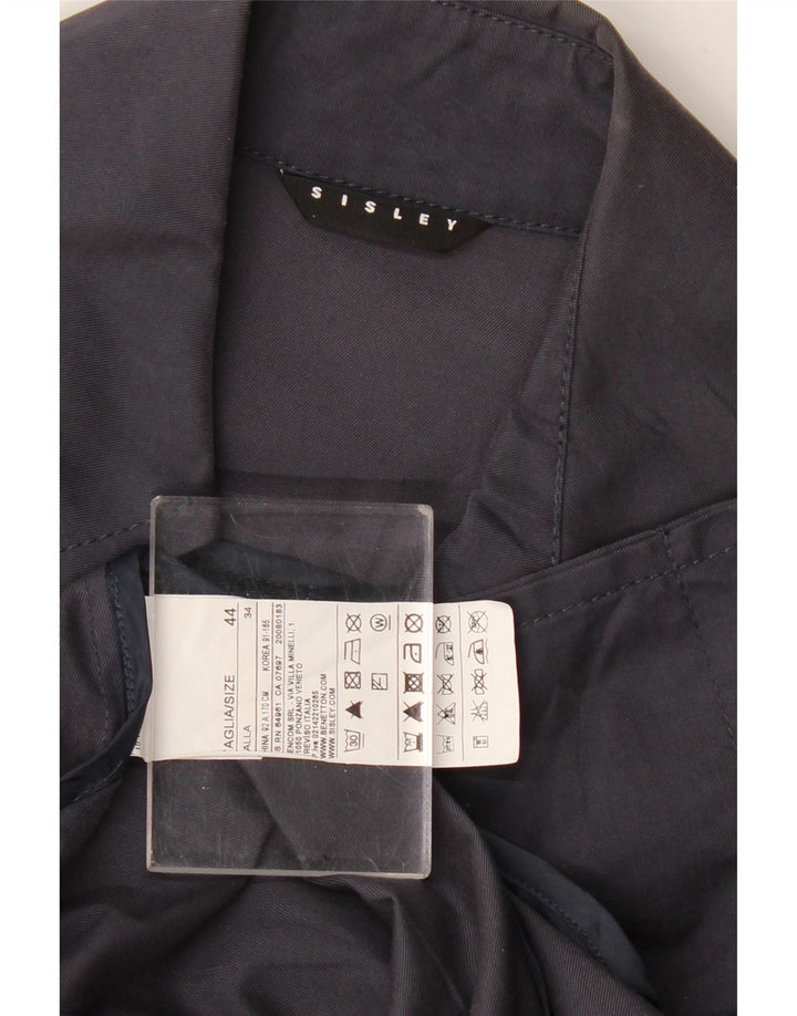 Trench Coat feminino Sisley IT 44 algodão azul marinho médio