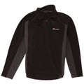 Berghaus Suéter masculino de lã com zíper e gola média preto colorblock