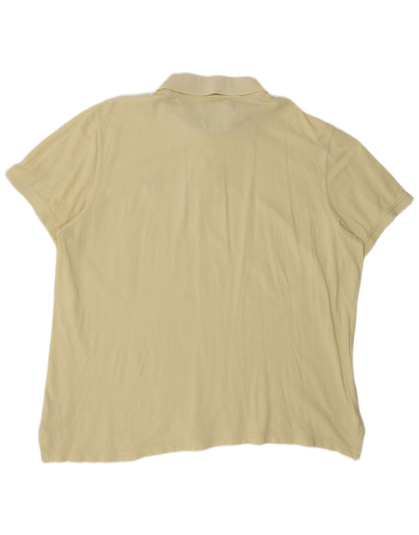 Camisa polo masculina 2XL de algodão amarelo da Crew Clothing