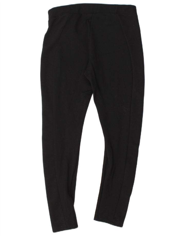 Zara Leggings Femininas UK 14 Grande Viscose Preta