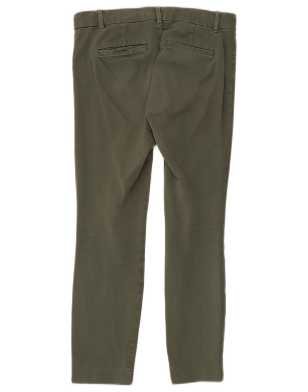 Gap Womens Slim Casual Trousers UK 4 XS W30 L26 Green Cotton