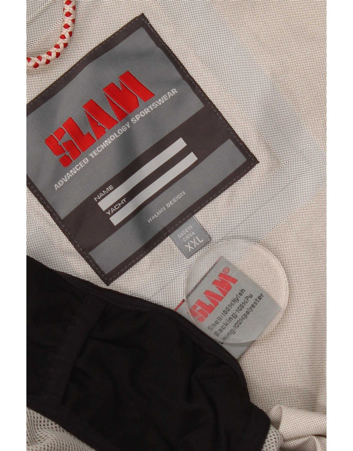 Jaqueta de chuva masculina Slam UK 44 2XL nylon branco