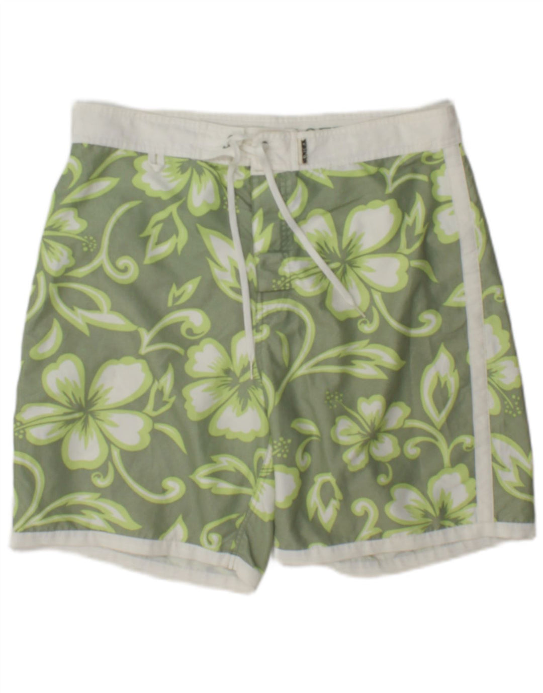 Shorts de natação masculino Sundek grande poliéster floral verde
