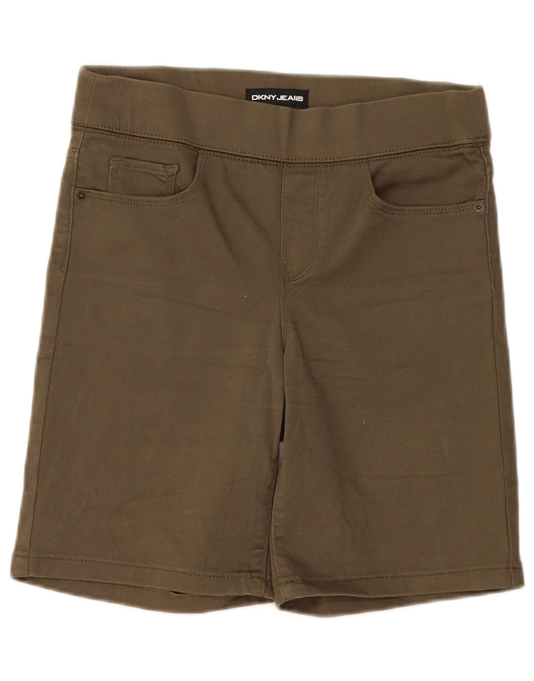 Dkny Shorts feminino casual pequeno W27 algodão cáqui