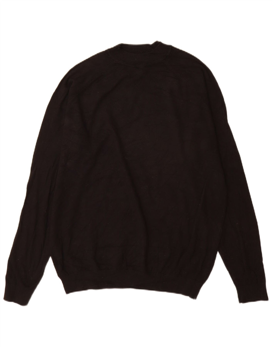 Zara Suéter masculino com gola tartaruga grande viscose preta