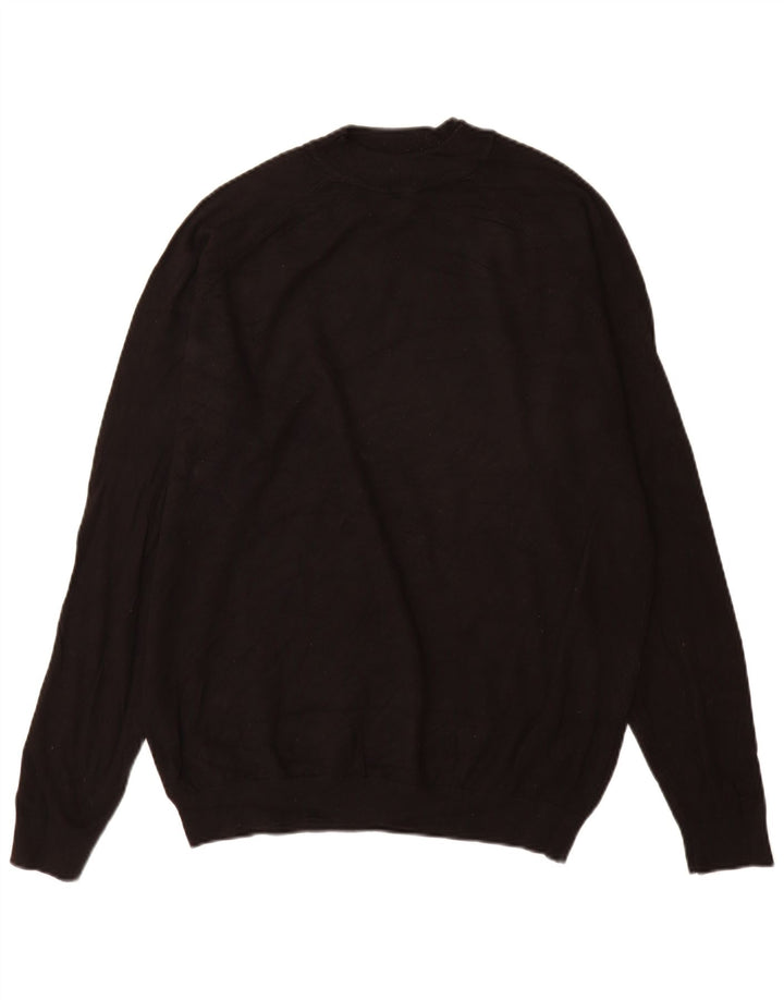 Zara Suéter masculino com gola tartaruga grande viscose preta