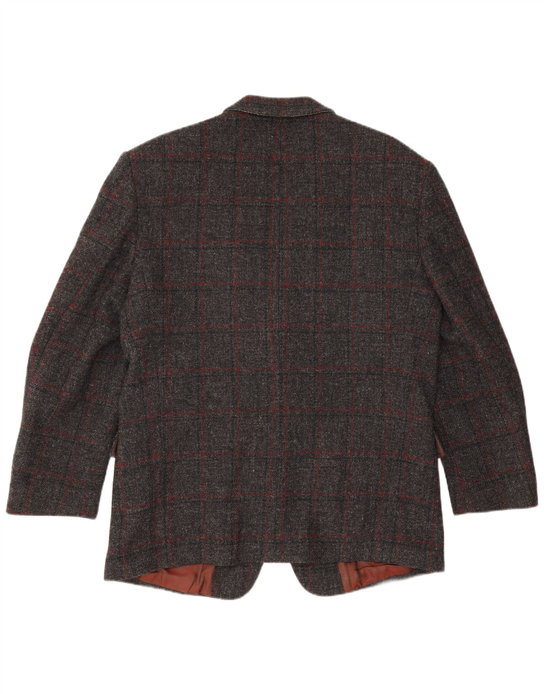 Jaqueta Blazer Scirocco Masculina Harris Tweed 2 Botões Reino Unido 40 Grande Cinza Xadrez