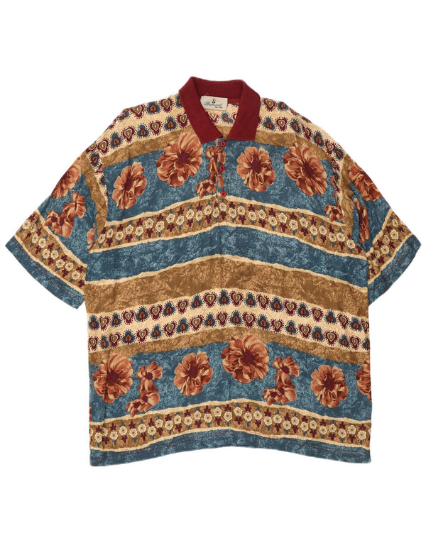 Camisa polo masculina Bramante 2XL multicolorida floral