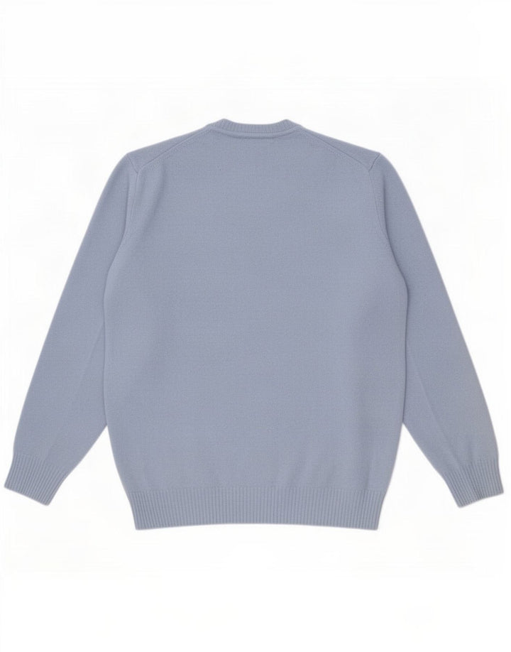Zara Suéter masculino com gola redonda pequeno azul