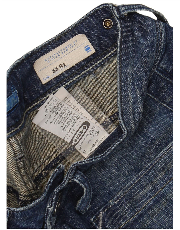 Calça jeans feminina super slim G-STAR W28 L34 algodão azul