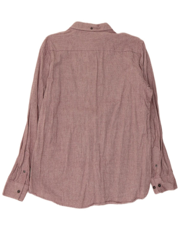 Camisa masculina French Connection grande algodão rosa