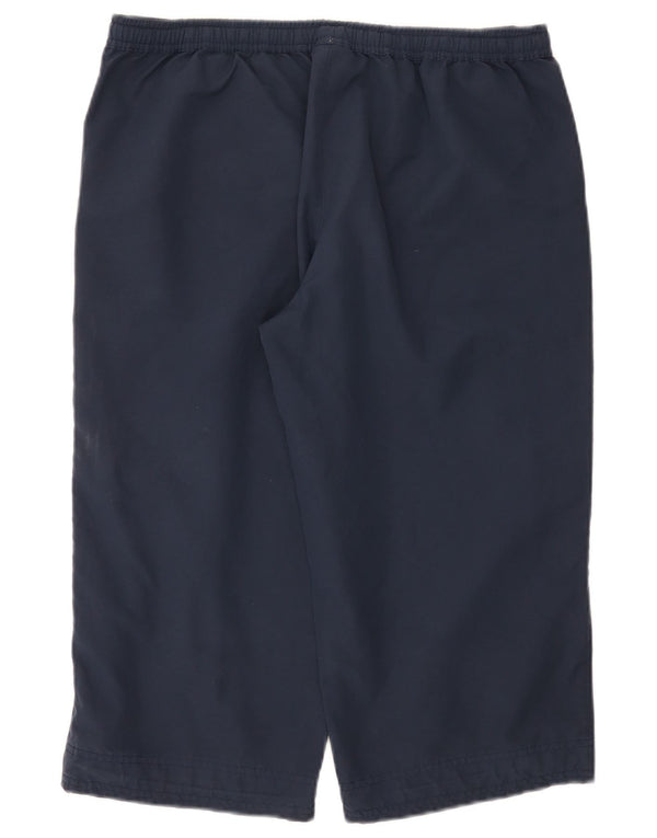 Bermuda esportiva feminina Reebok UK 14 grande azul marinho poliéster