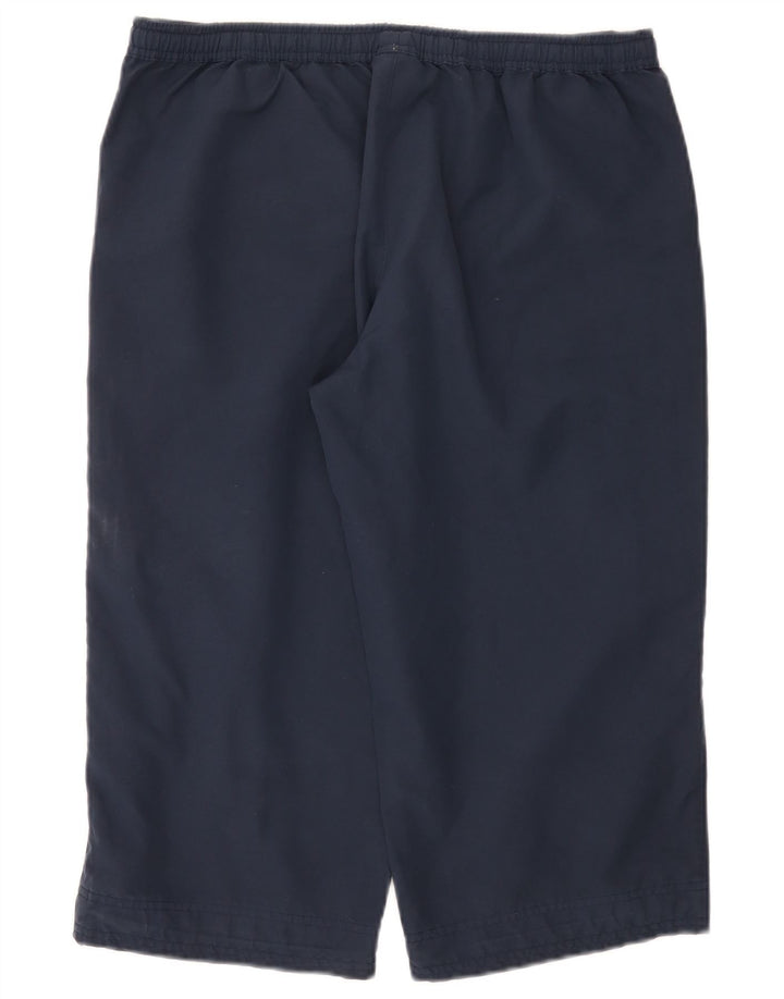 Bermuda esportiva feminina Reebok UK 14 grande azul marinho poliéster