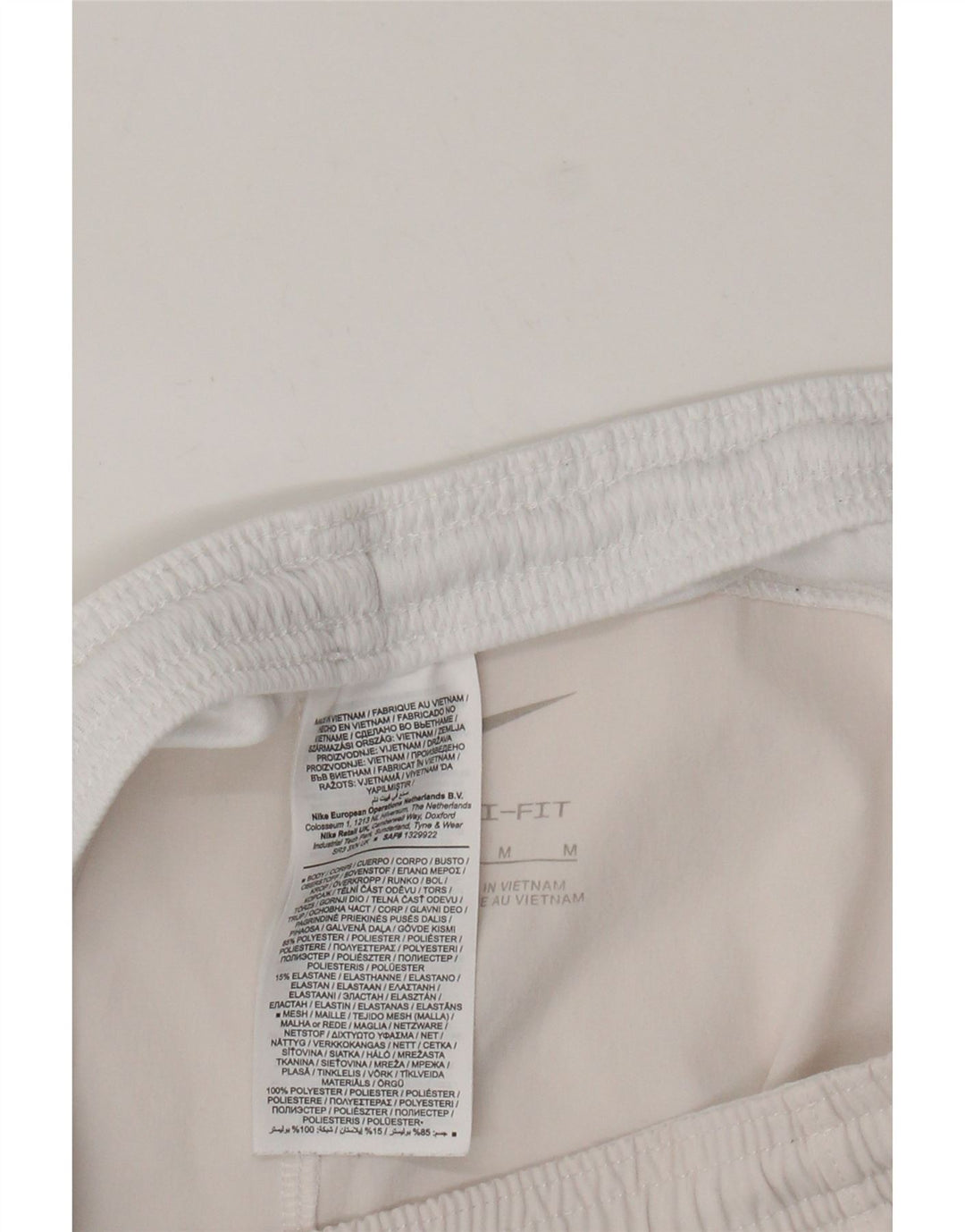 Shorts esportivos masculinos Nike Dri Fit médio branco colorblock