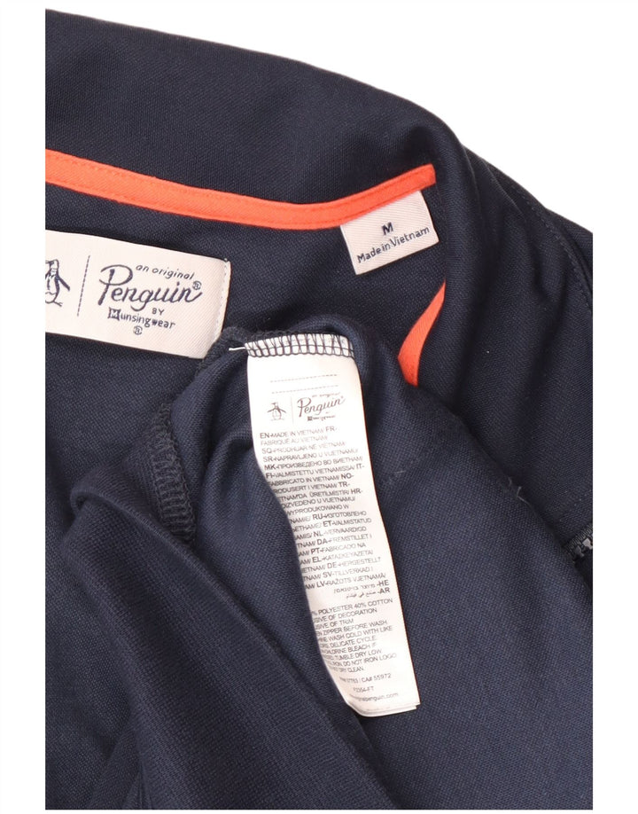 Jaqueta masculina de agasalho Penguin médio azul marinho colorblock esportivo