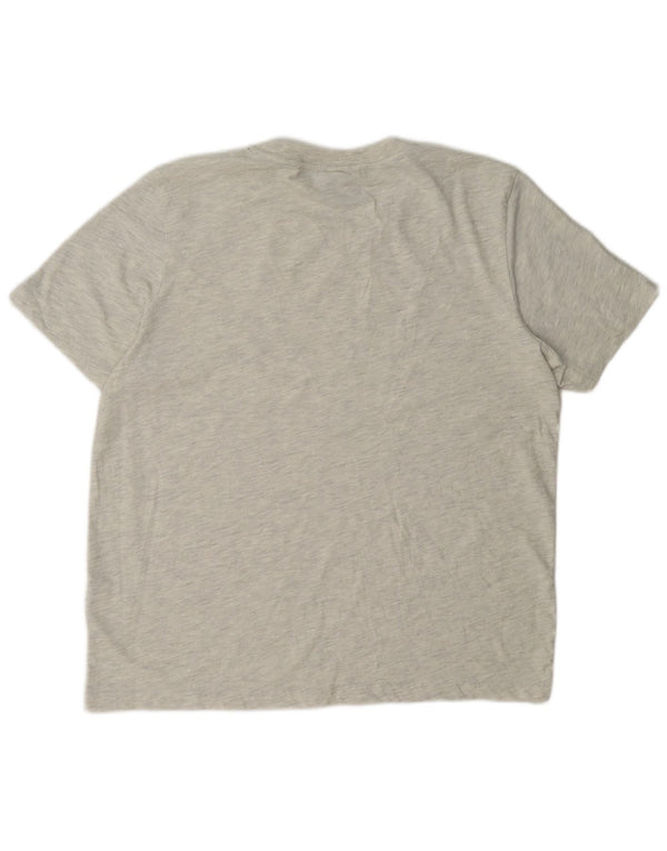 Camiseta feminina Superdry com estampa gráfica UK 14 grande algodão cinza