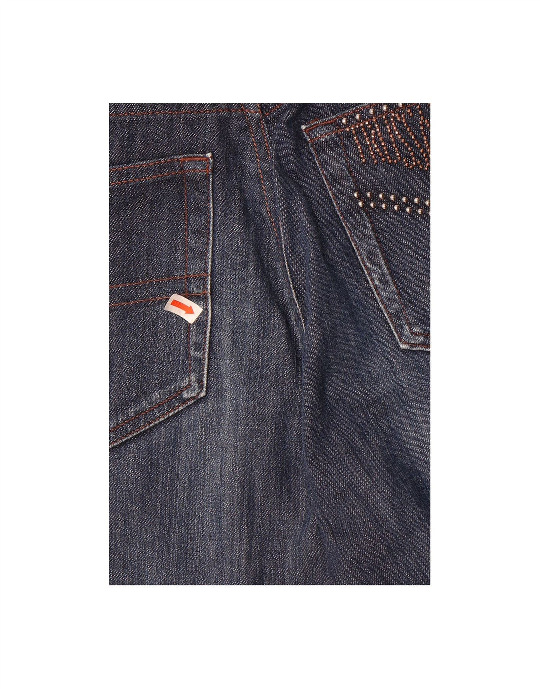 Jeans Bootcut feminino TRUSSARDI W33 L26 algodão azul marinho