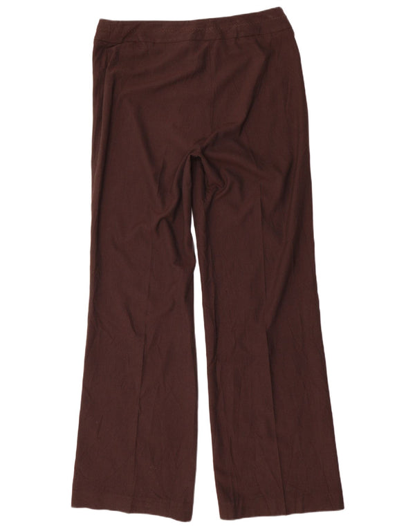 Calça casual feminina Marks & Spencer com perna larga Reino Unido 14 grande W32 L34 marrom
