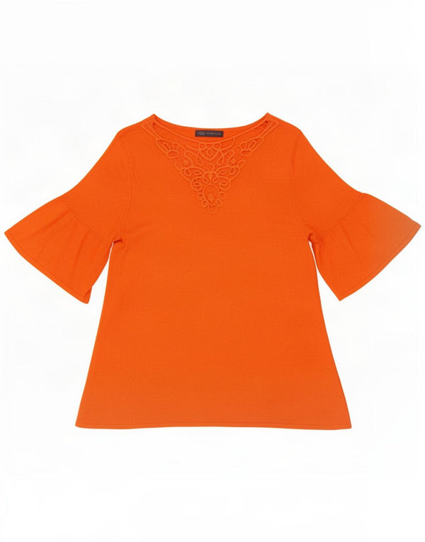 Blusa feminina Marks & Spencer UK 14 acrílico laranja médio